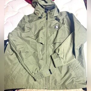 Carhartt Mens Lt Sag Workshield Vented Coat Jacket Hooded Size large